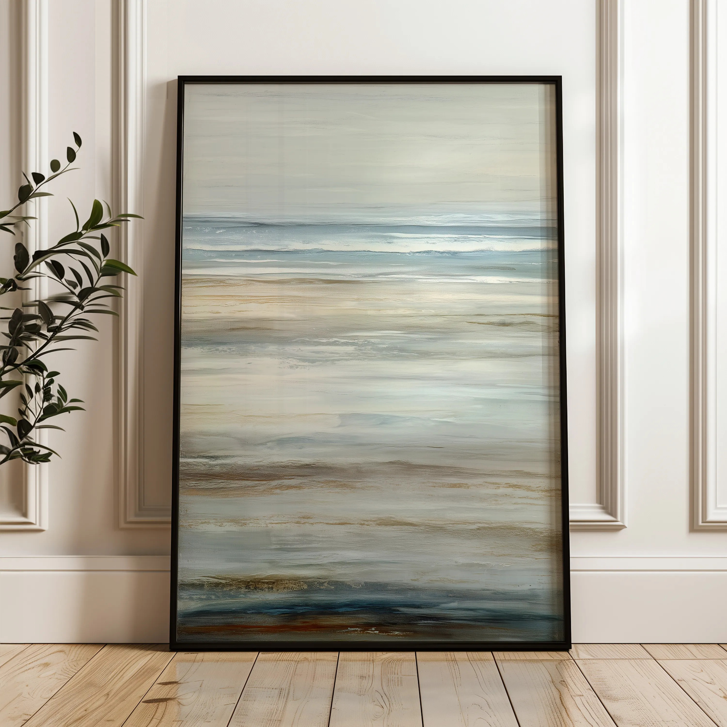 Abstract 1850 Canvas Art 18" x 24" / 45 x 60 cm / Black