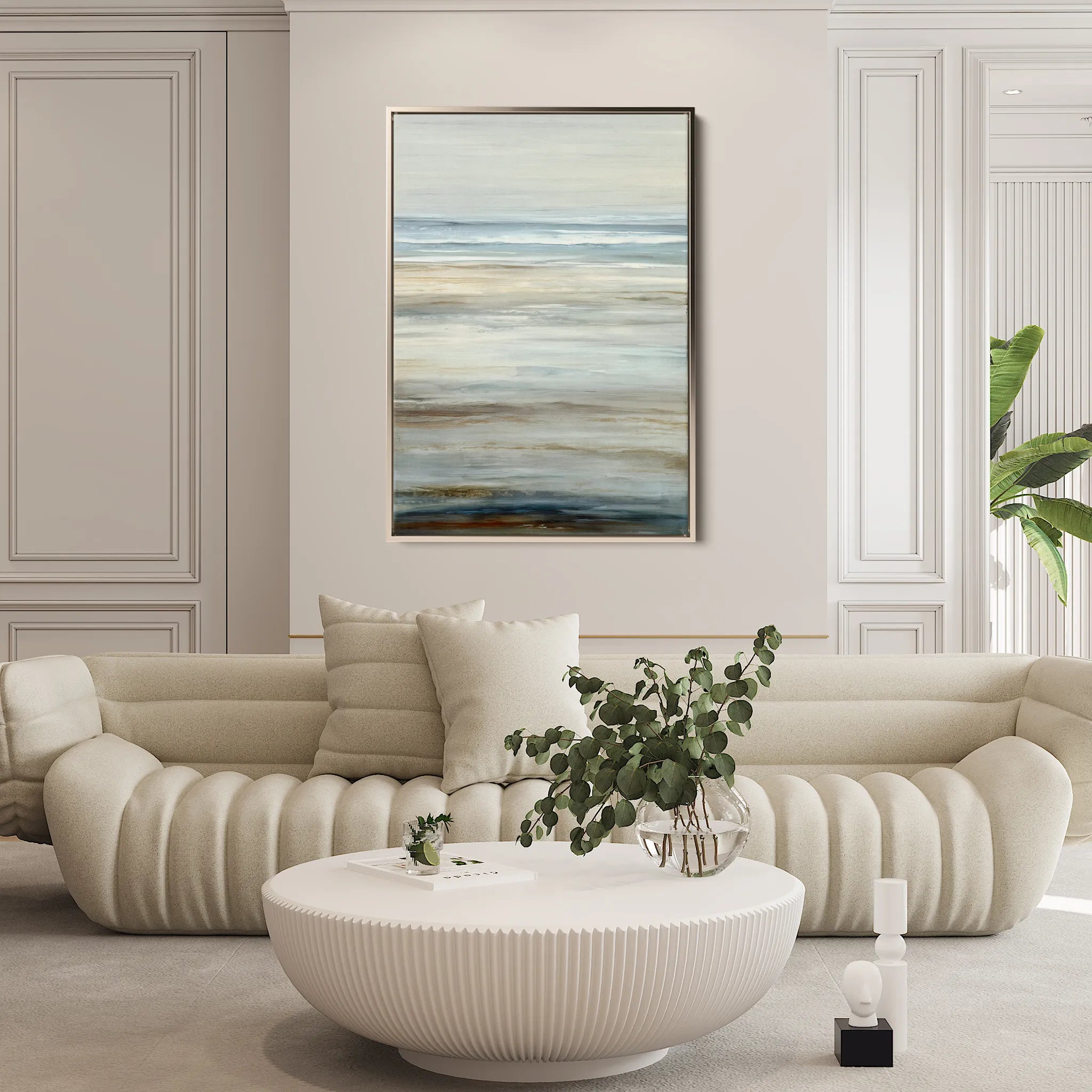 Abstract 1850 Canvas Art 18" x 24" / 45 x 60 cm / Black