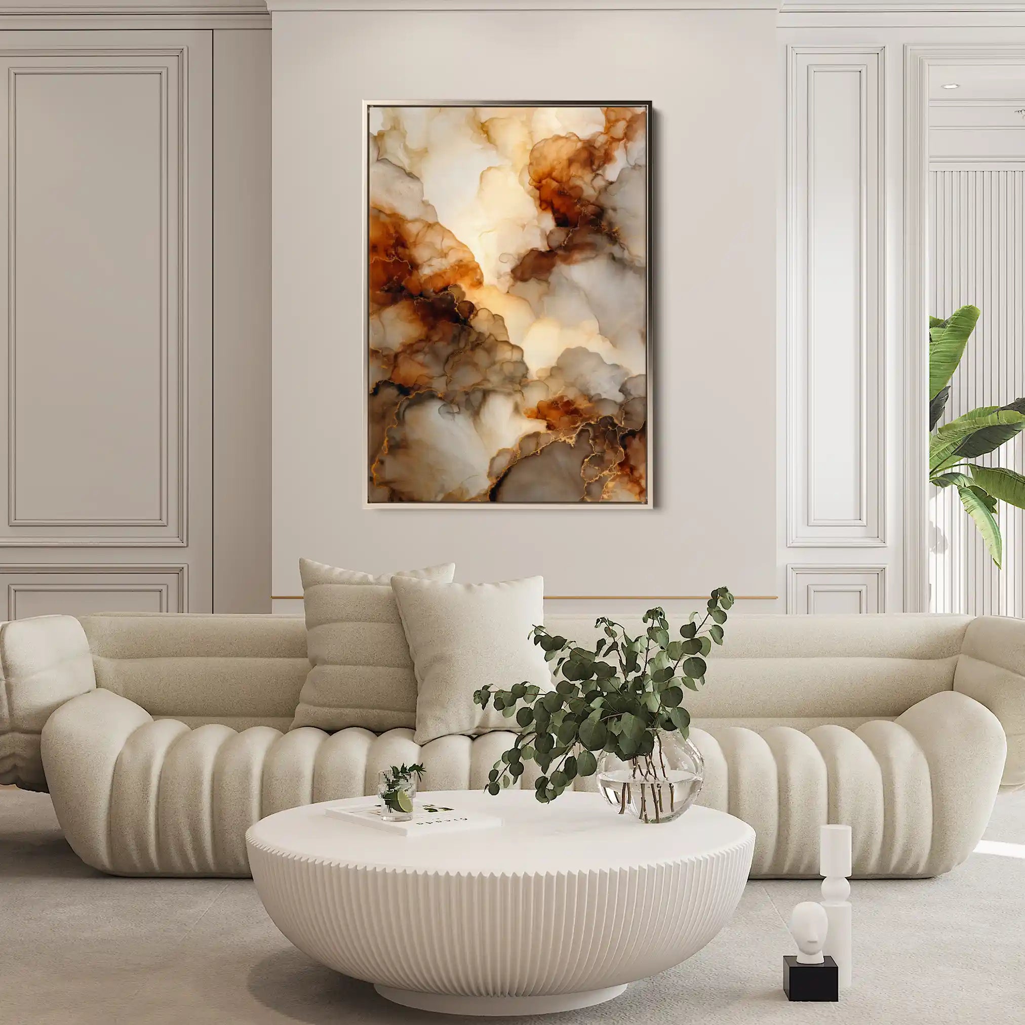 Abstract 1851 Canvas Art 18" x 24" / 45 x 60 cm / Black