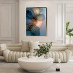Abstract 1852 Canvas Art 18" x 24" / 45 x 60 cm / Black