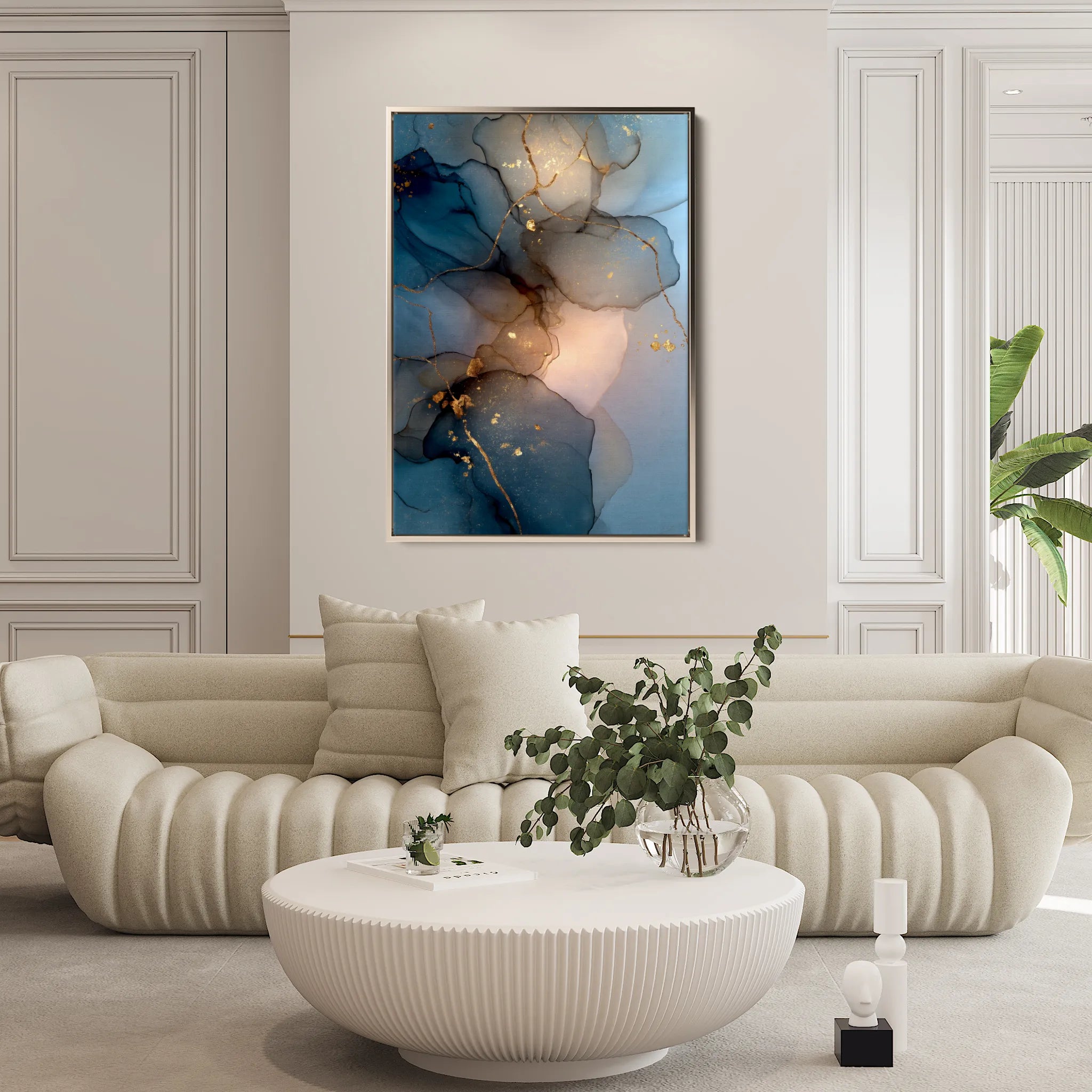Abstract 1852 Canvas Art 18" x 24" / 45 x 60 cm / Black