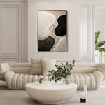 Abstract 1853 Canvas Art 18" x 24" / 45 x 60 cm / Black