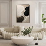 Abstract 1853 Canvas Art 18" x 24" / 45 x 60 cm / Black