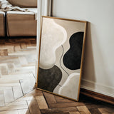 Abstract 1853 Canvas Art 18" x 24" / 45 x 60 cm / Black