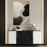 Abstract 1853 Canvas Art 18" x 24" / 45 x 60 cm / Black