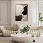 Abstract 1853 Canvas Art 60 x 40 cm / Black