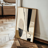 Abstract 1854 Canvas Art 18" x 24" / 45 x 60 cm / Black