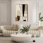 Abstract 1854 Canvas Art 60 x 40 cm / Black