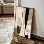 Abstract 1854 Canvas Art 60 x 40 cm / Black