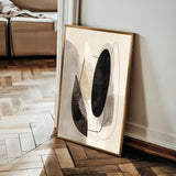 Abstract 1855 Canvas Art 18" x 24" / 45 x 60 cm / Black