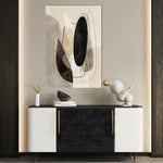 Abstract 1855 Canvas Art 18" x 24" / 45 x 60 cm / Black