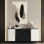 Abstract 1855 Canvas Art 60 x 40 cm / Black