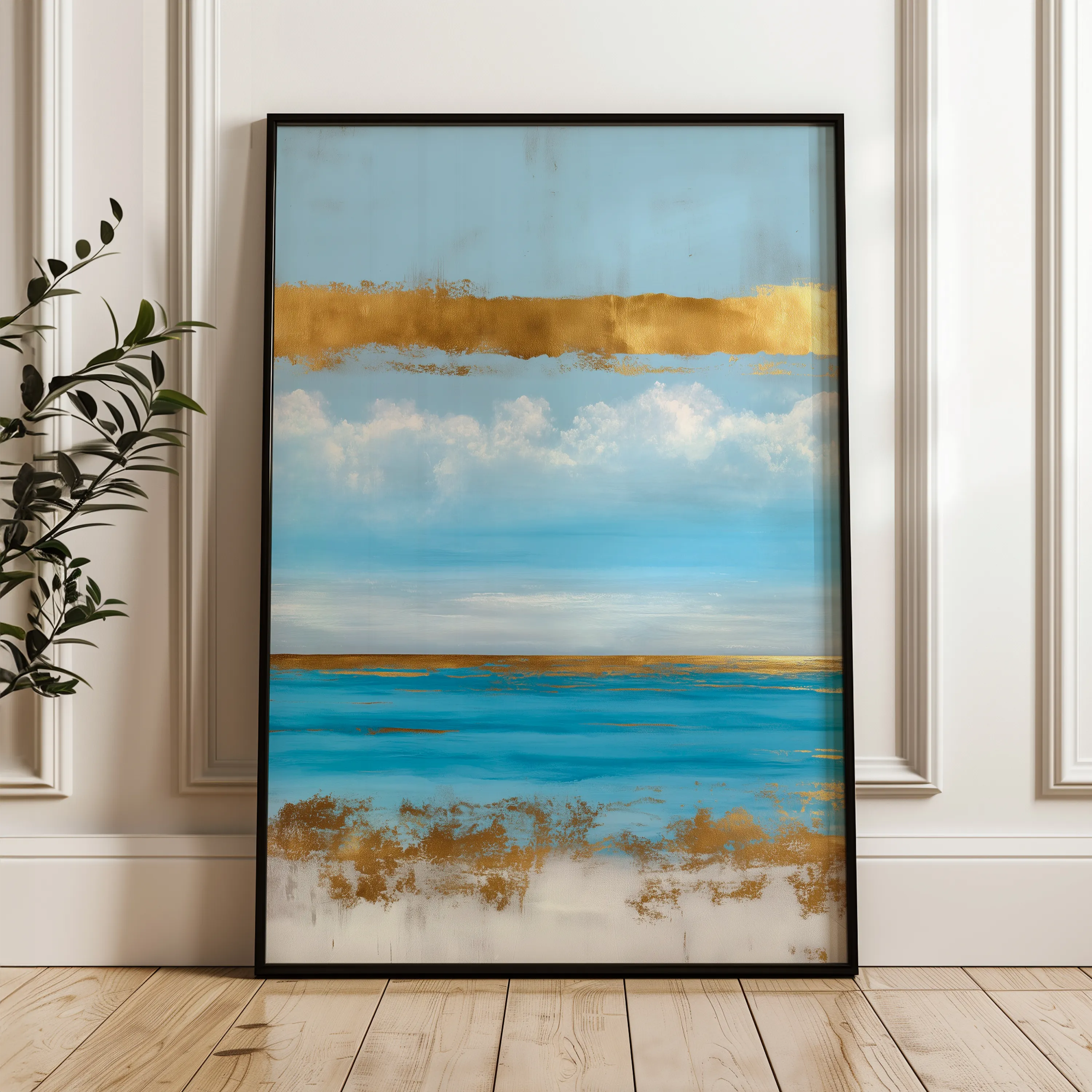 Abstract 1857 Canvas Art 18" x 24" / 45 x 60 cm / Black