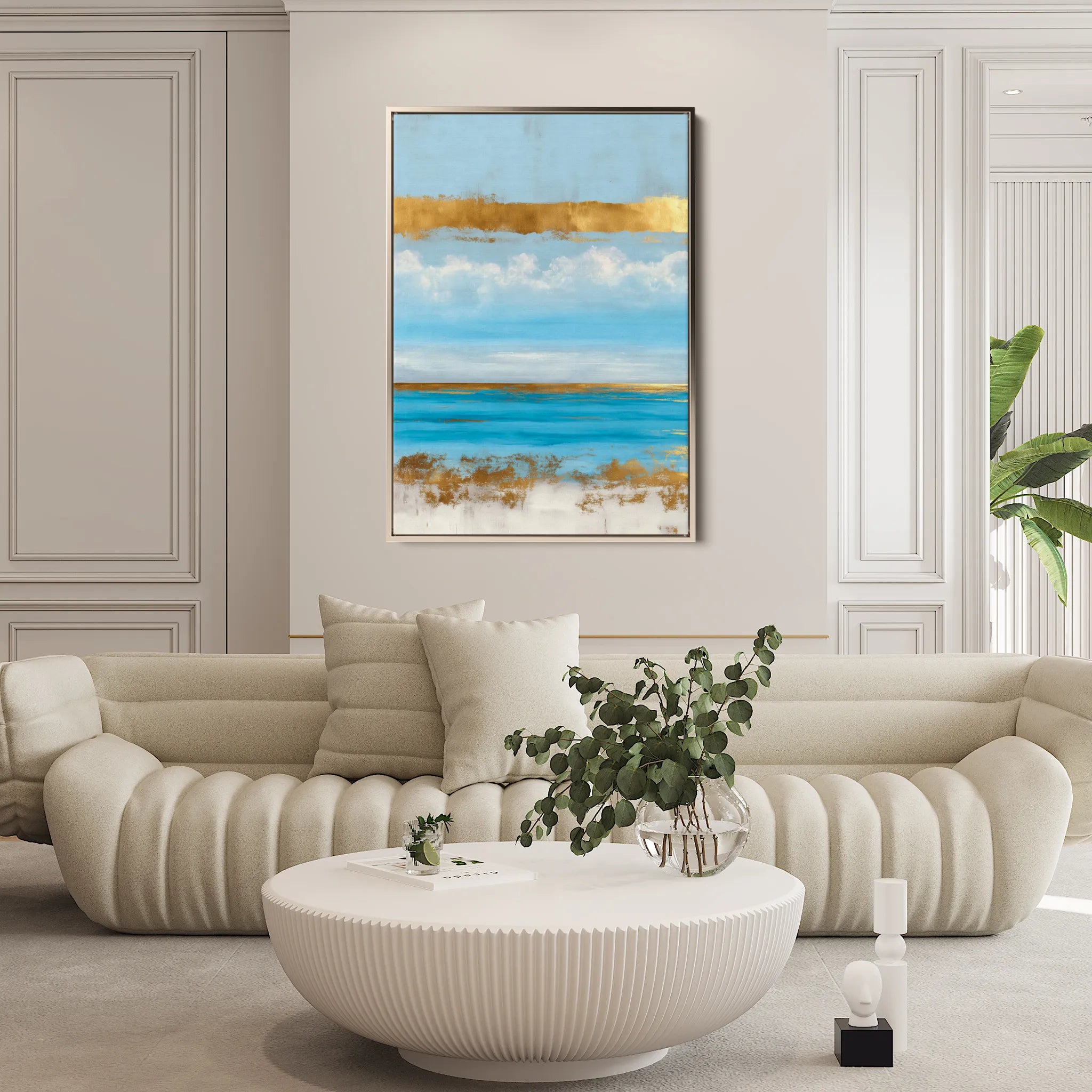 Abstract 1857 Canvas Art 18" x 24" / 45 x 60 cm / Black