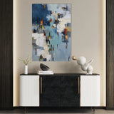 Abstract 1858 Canvas Art 18" x 24" / 45 x 60 cm / Black