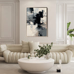 Abstract 1859 Canvas Art 18" x 24" / 45 x 60 cm / Black
