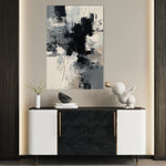 Abstract 1859 Canvas Art 18" x 24" / 45 x 60 cm / Black
