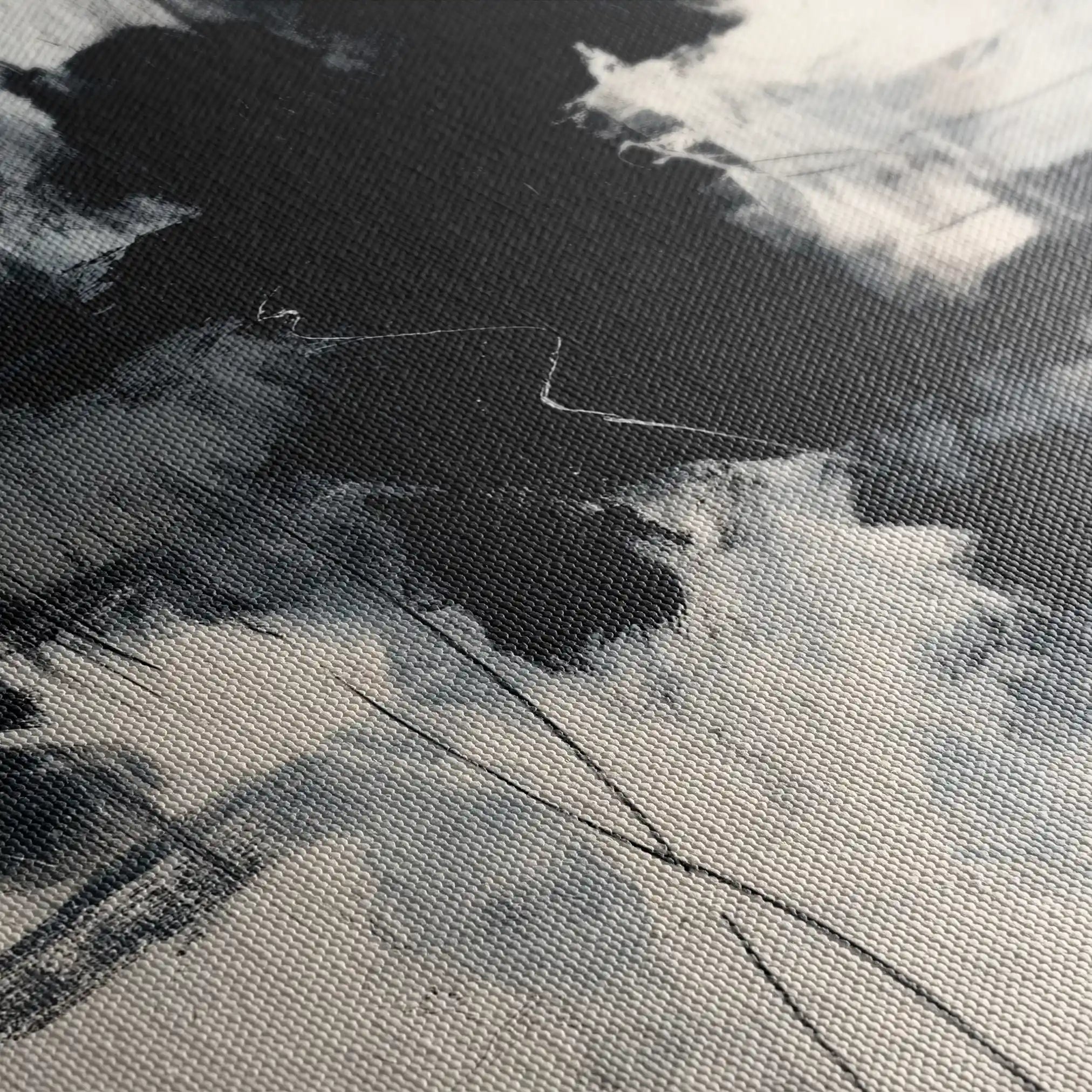 Abstract 1859 Canvas Art 60 x 40 cm / Black