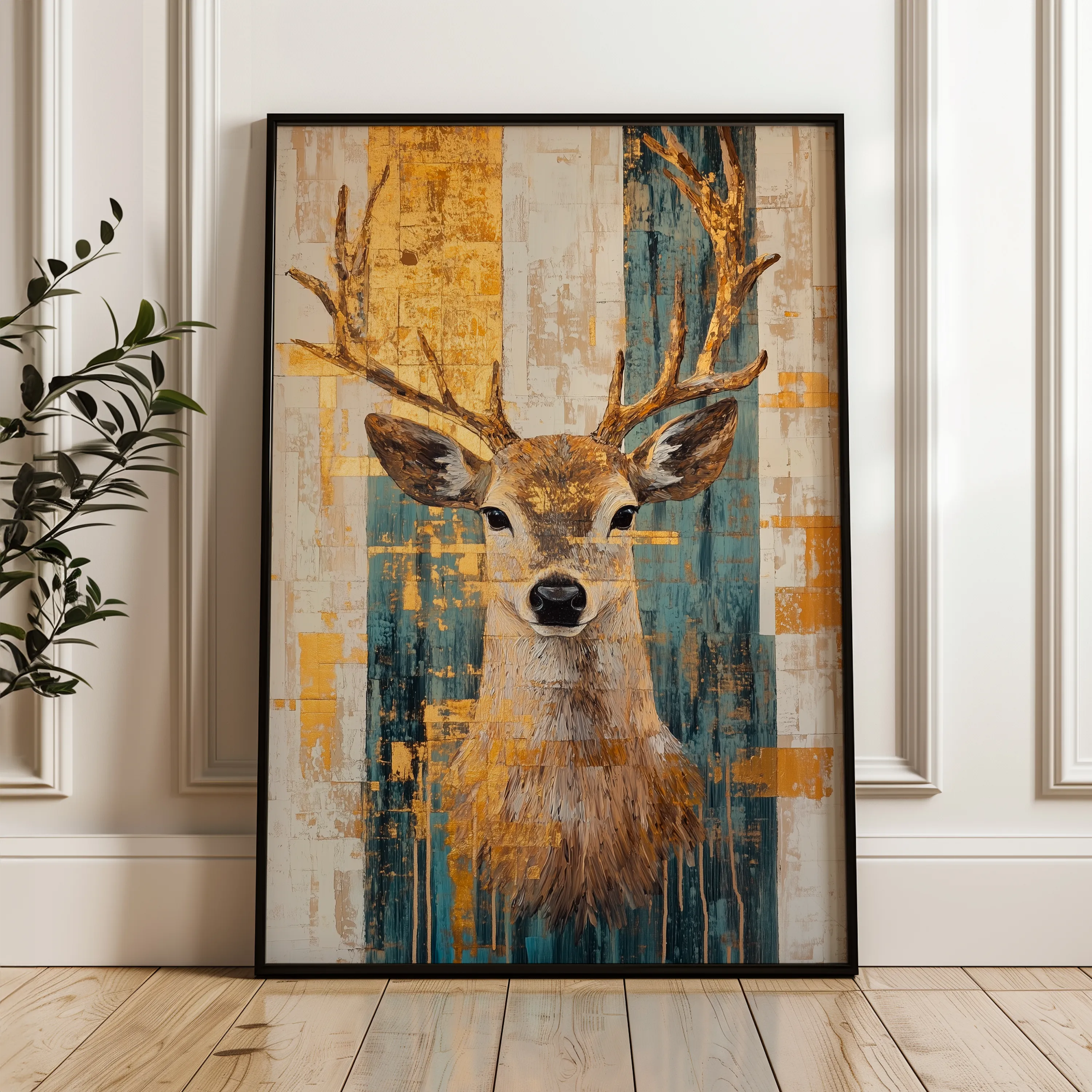 Animals 186 Canvas Art 18" x 24" / 45 x 60 cm / Black