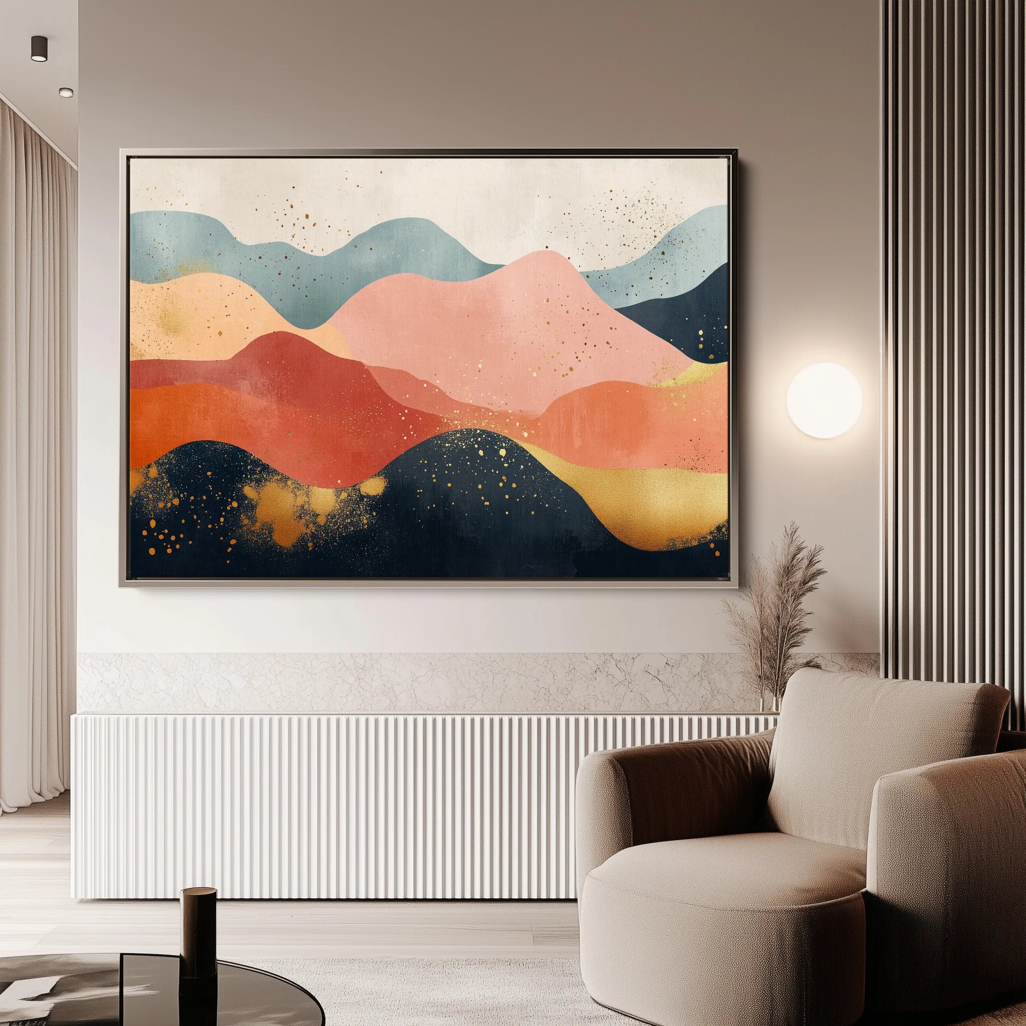 Boho 186 Canvas Art 18" x 24" / 45 x 60 cm / Black