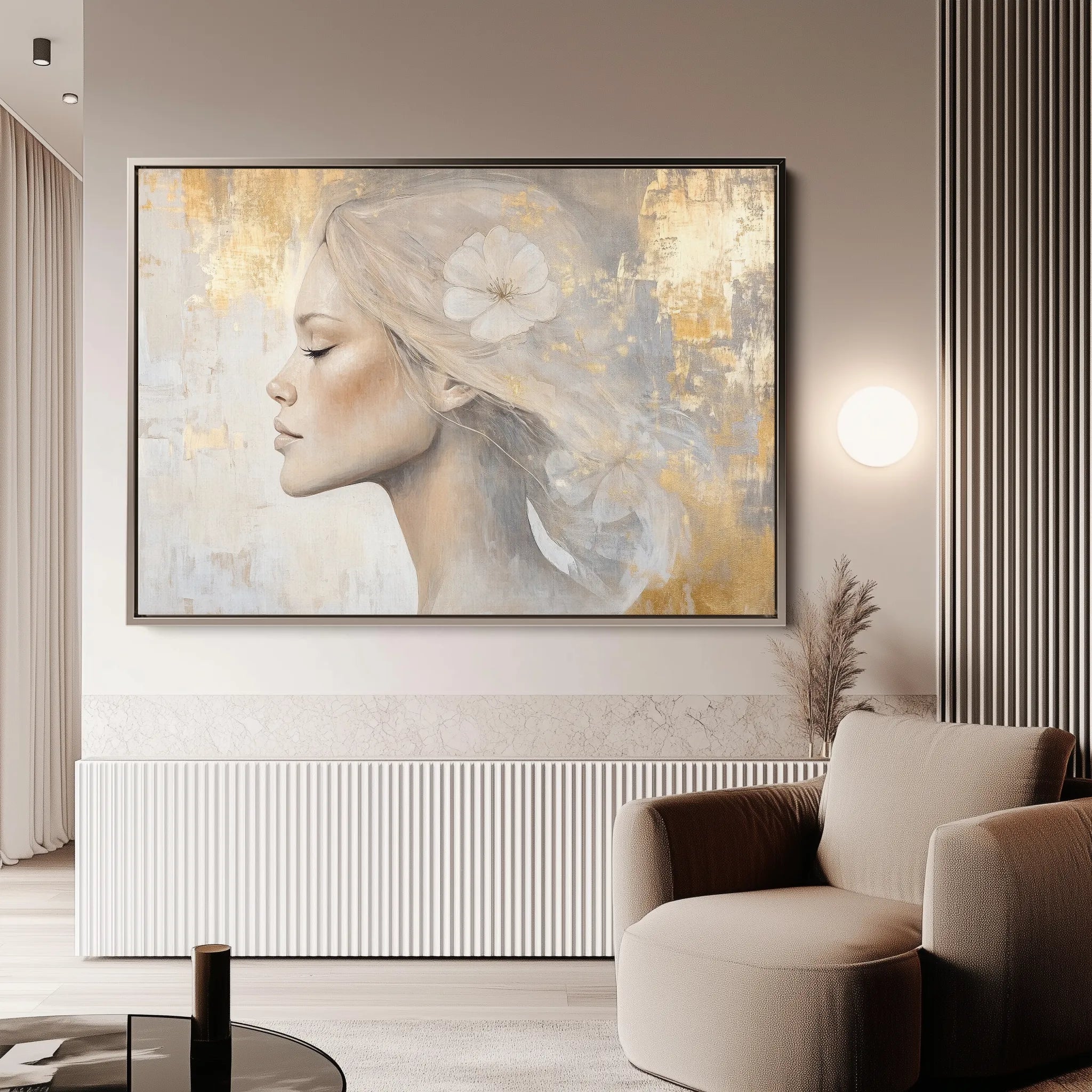Portrait 186 Canvas Art 18" x 24" / 45 x 60 cm / Black