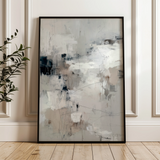 Abstract 1860 Canvas Art 18" x 24" / 45 x 60 cm / Black