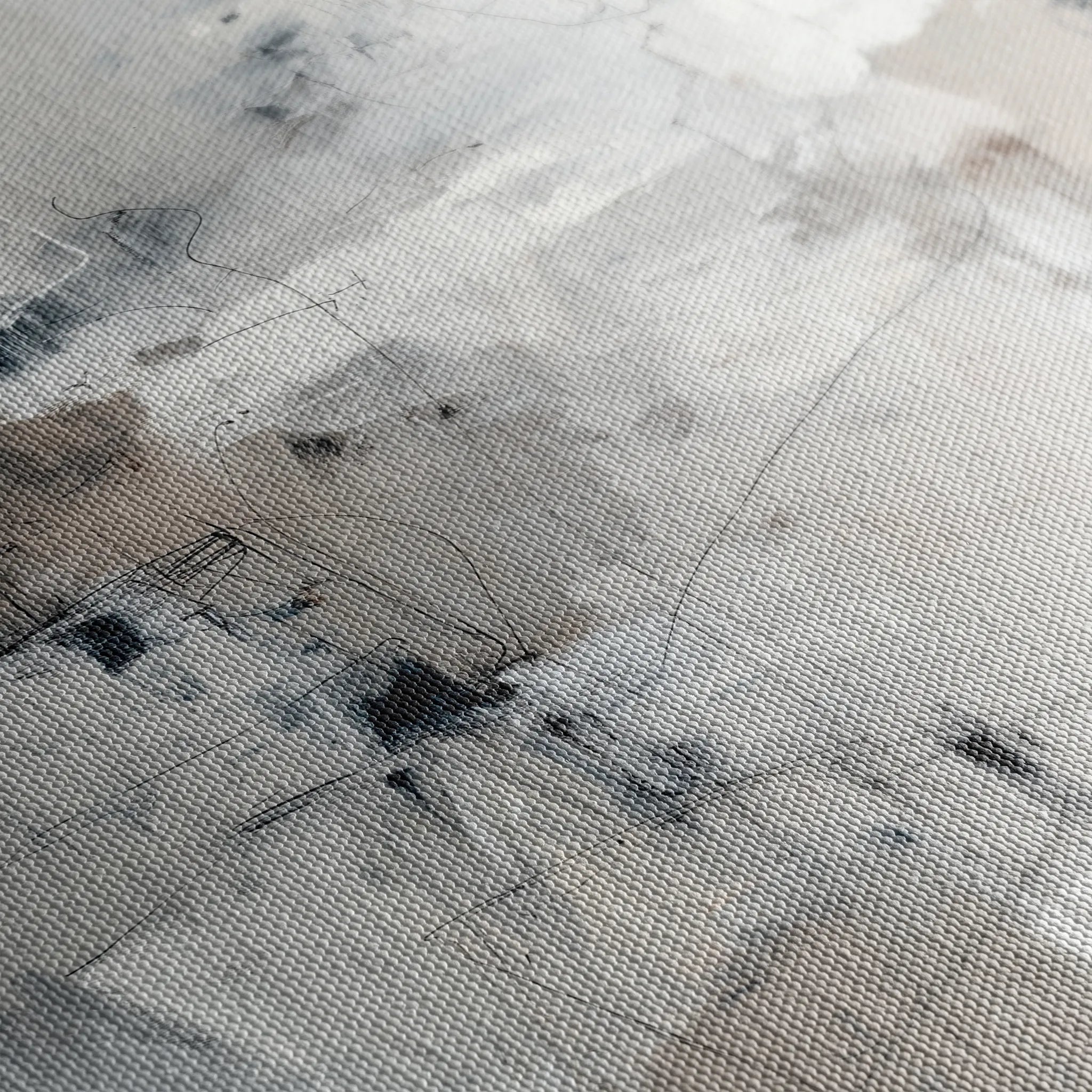Abstract 1860 Canvas Art 18" x 24" / 45 x 60 cm / Black
