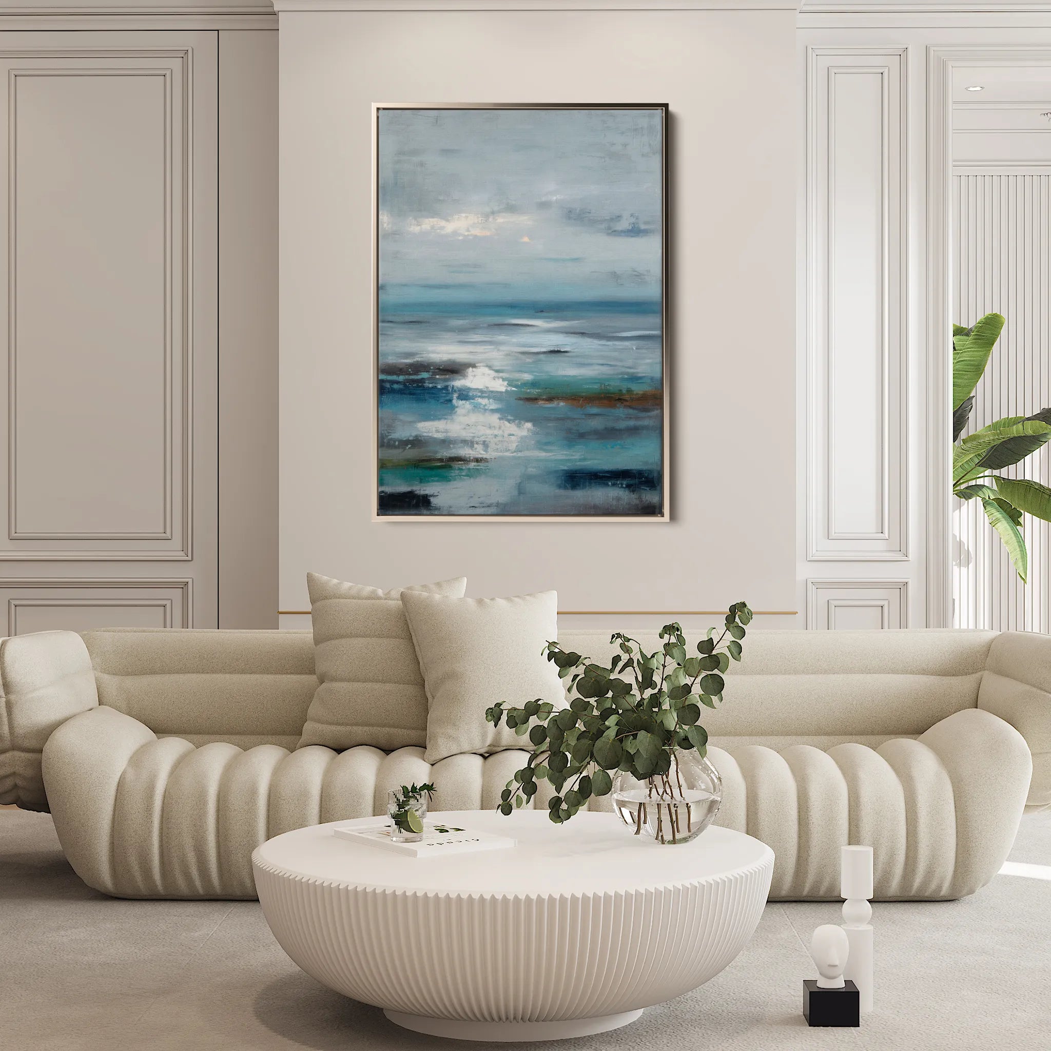 Abstract 1861 Canvas Art 18" x 24" / 45 x 60 cm / Black
