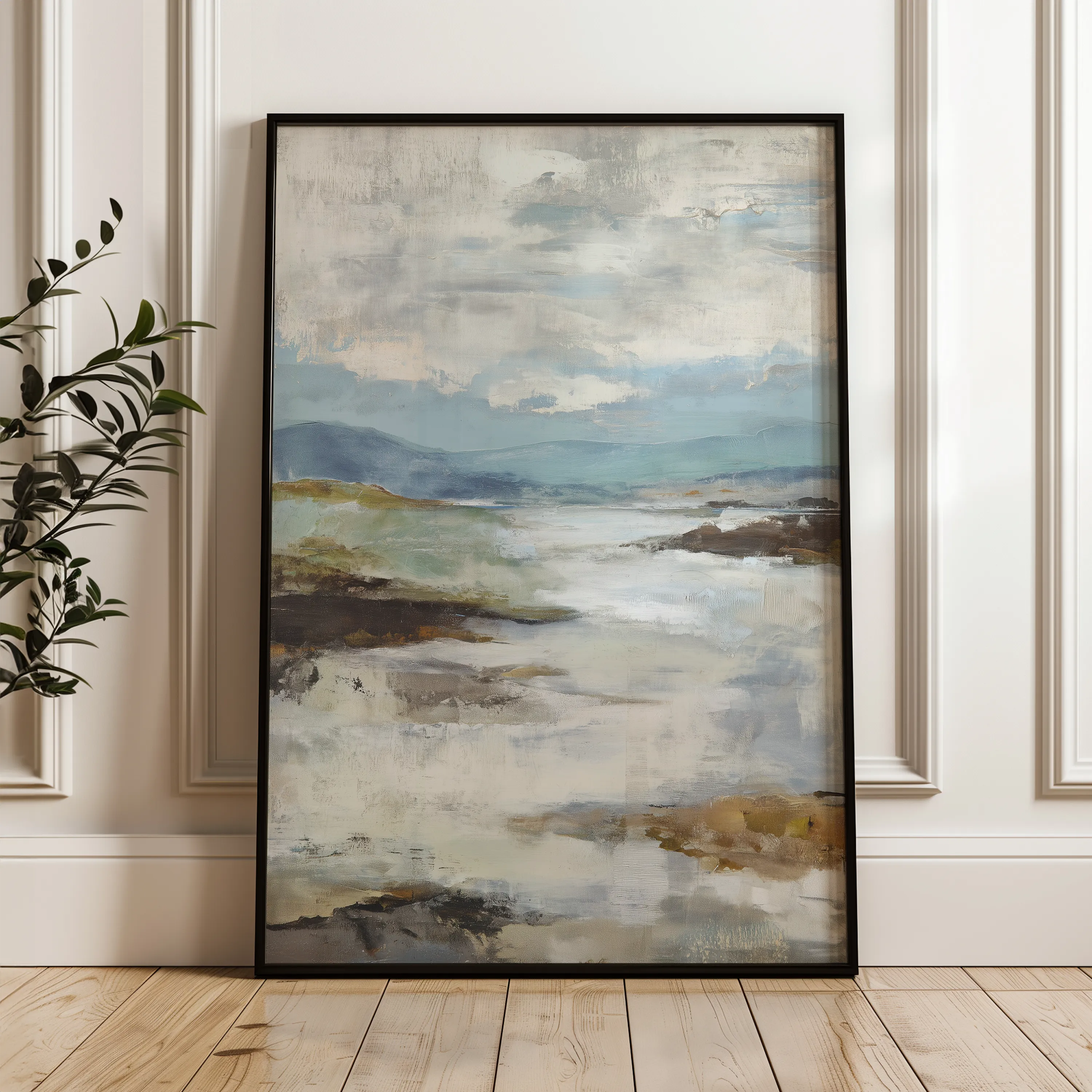 Abstract 1862 Canvas Art 18" x 24" / 45 x 60 cm / Black