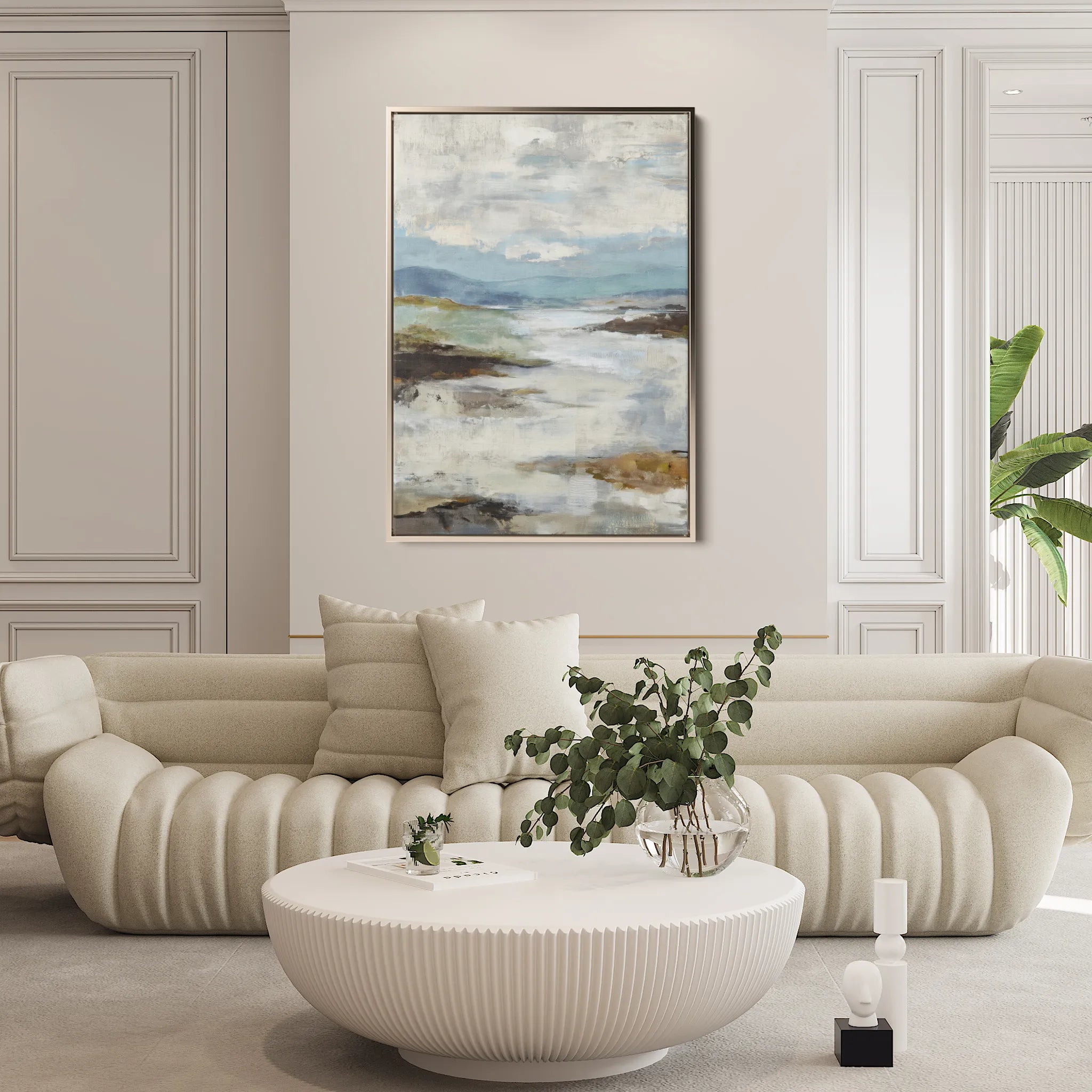 Abstract 1862 Canvas Art 18" x 24" / 45 x 60 cm / Black
