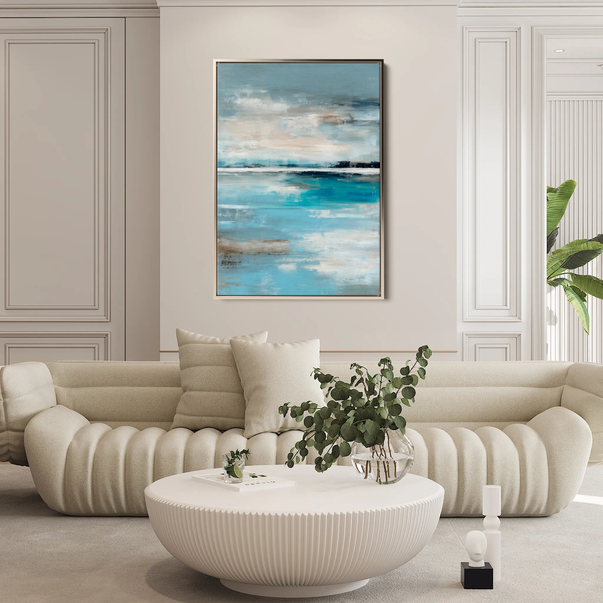 Abstract 1863 Canvas Art 18" x 24" / 45 x 60 cm / Black