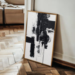 Abstract 1864 Canvas Art 18" x 24" / 45 x 60 cm / Black