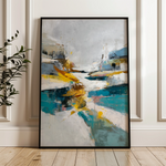 Abstract 1865 Canvas Art 18" x 24" / 45 x 60 cm / Black