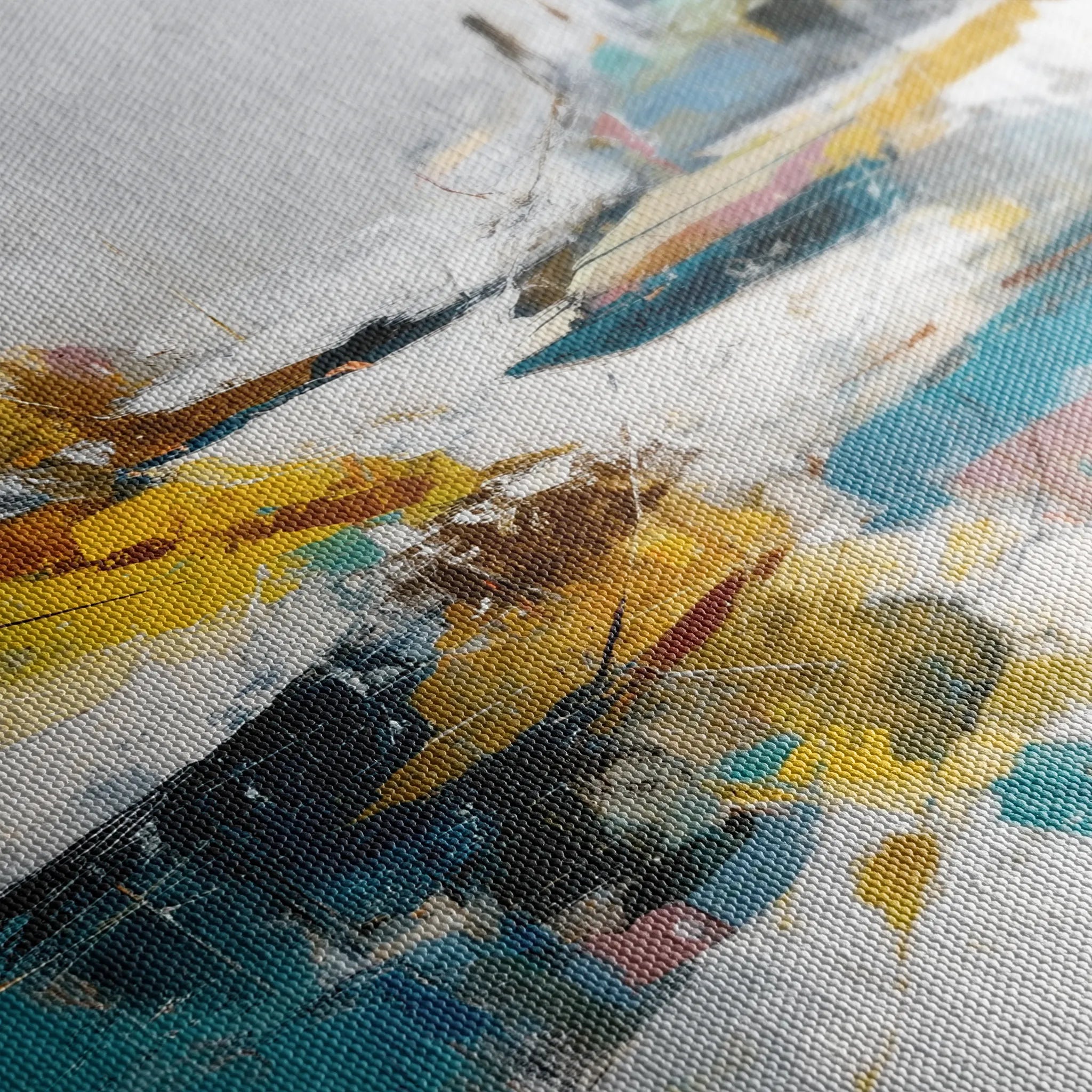 Abstract 1865 Canvas Art 18" x 24" / 45 x 60 cm / Black