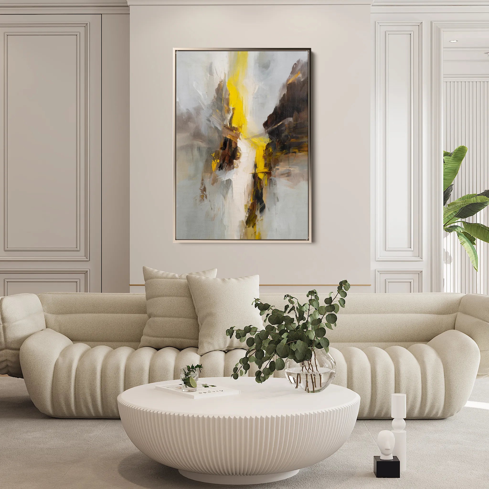 Abstract 1867 Canvas Art 18" x 24" / 45 x 60 cm / Black