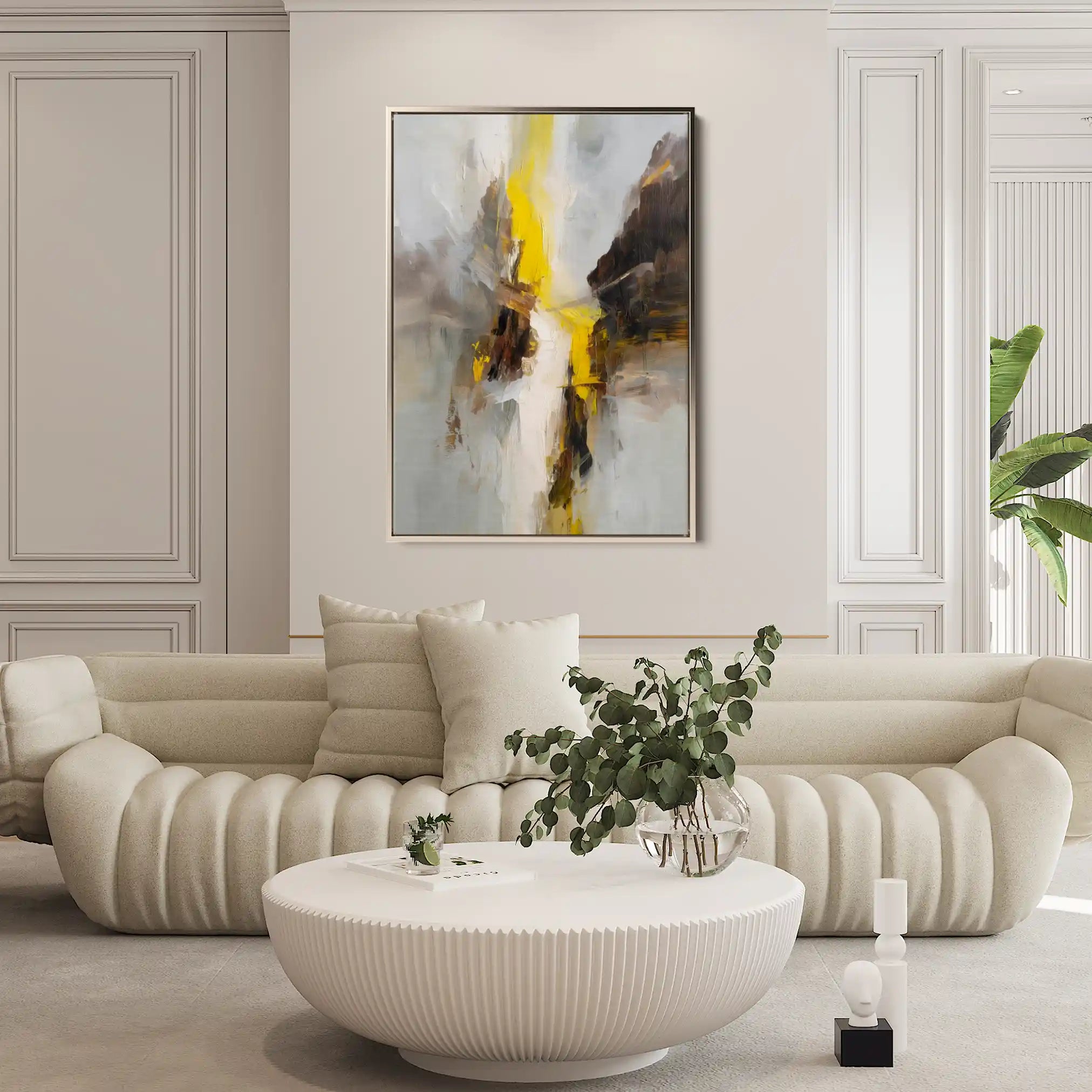 Abstract 1867 Canvas Art 60 x 40 cm / Black
