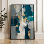 Abstract 1868 Canvas Art 18" x 24" / 45 x 60 cm / Black