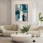 Abstract 1868 Canvas Art 18" x 24" / 45 x 60 cm / Black
