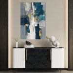 Abstract 1868 Canvas Art 18" x 24" / 45 x 60 cm / Black