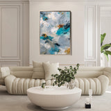 Abstract 1869 Canvas Art 18" x 24" / 45 x 60 cm / Black