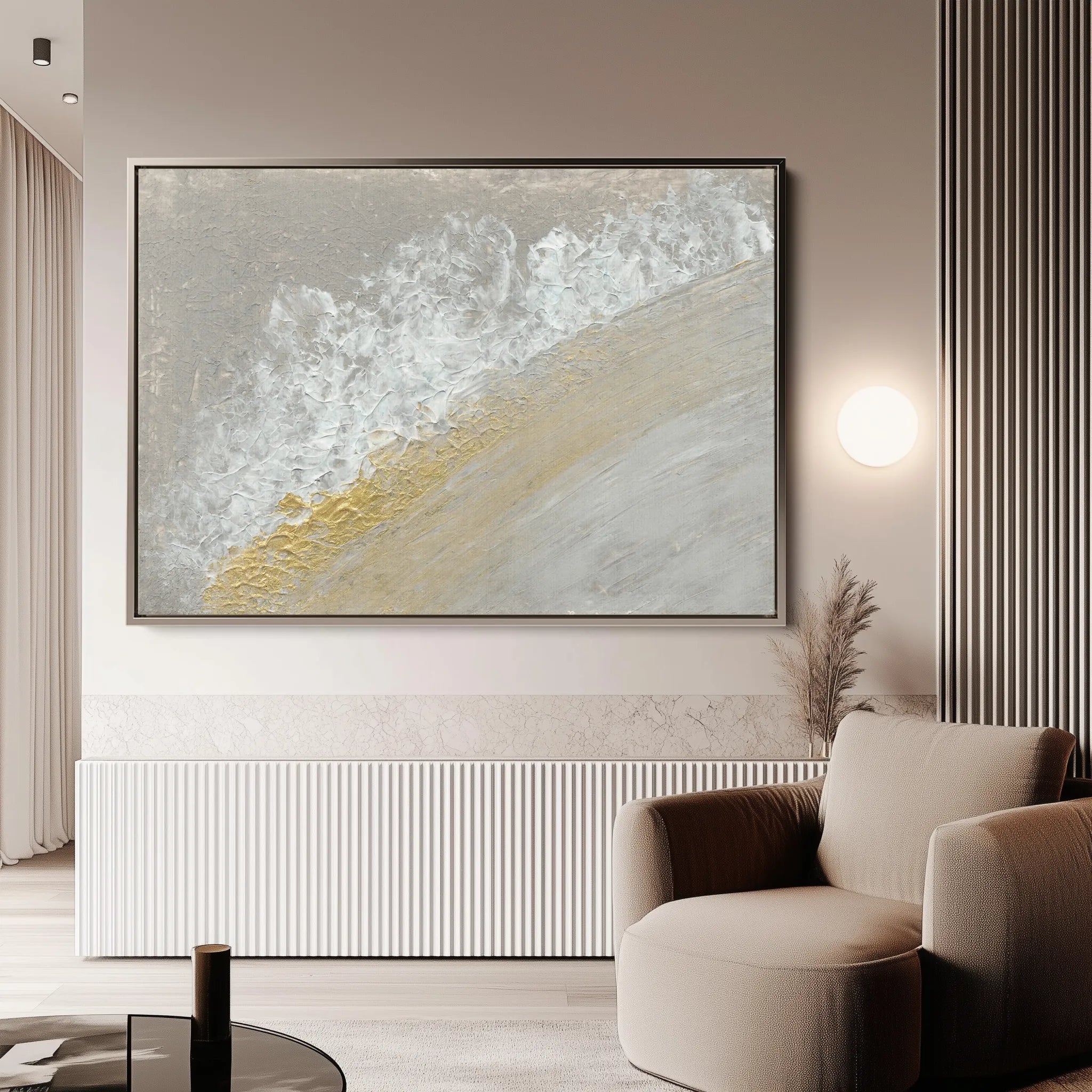Abstract 187 Canvas Art 18" x 24" / 45 x 60 cm / Black