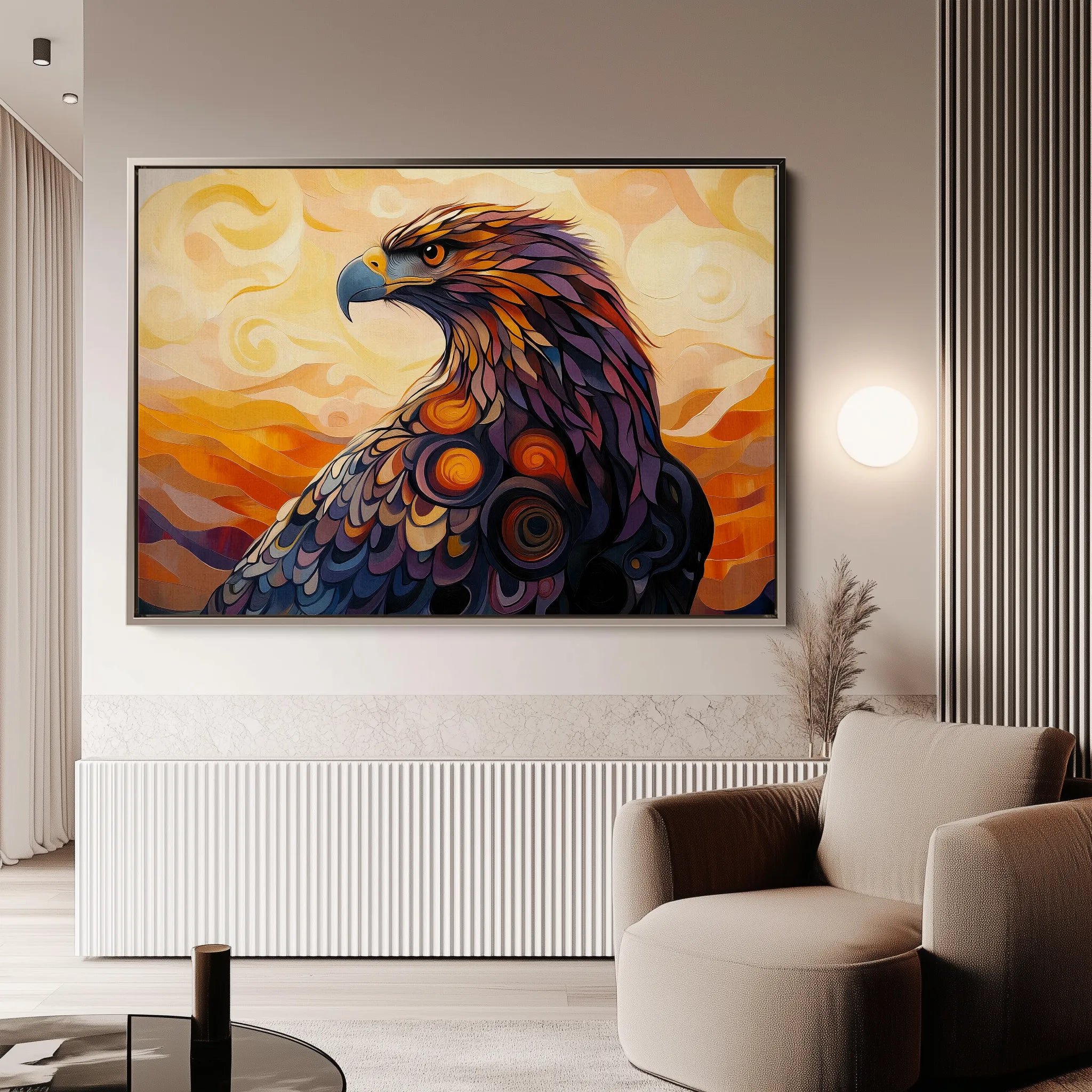 Animals 187 Canvas Art 18" x 24" / 45 x 60 cm / Black