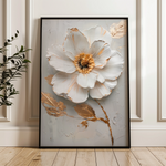 Floral 187 Canvas Art 18" x 24" / 45 x 60 cm / Black