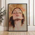 Portrait 187 Canvas Art 18" x 24" / 45 x 60 cm / Black