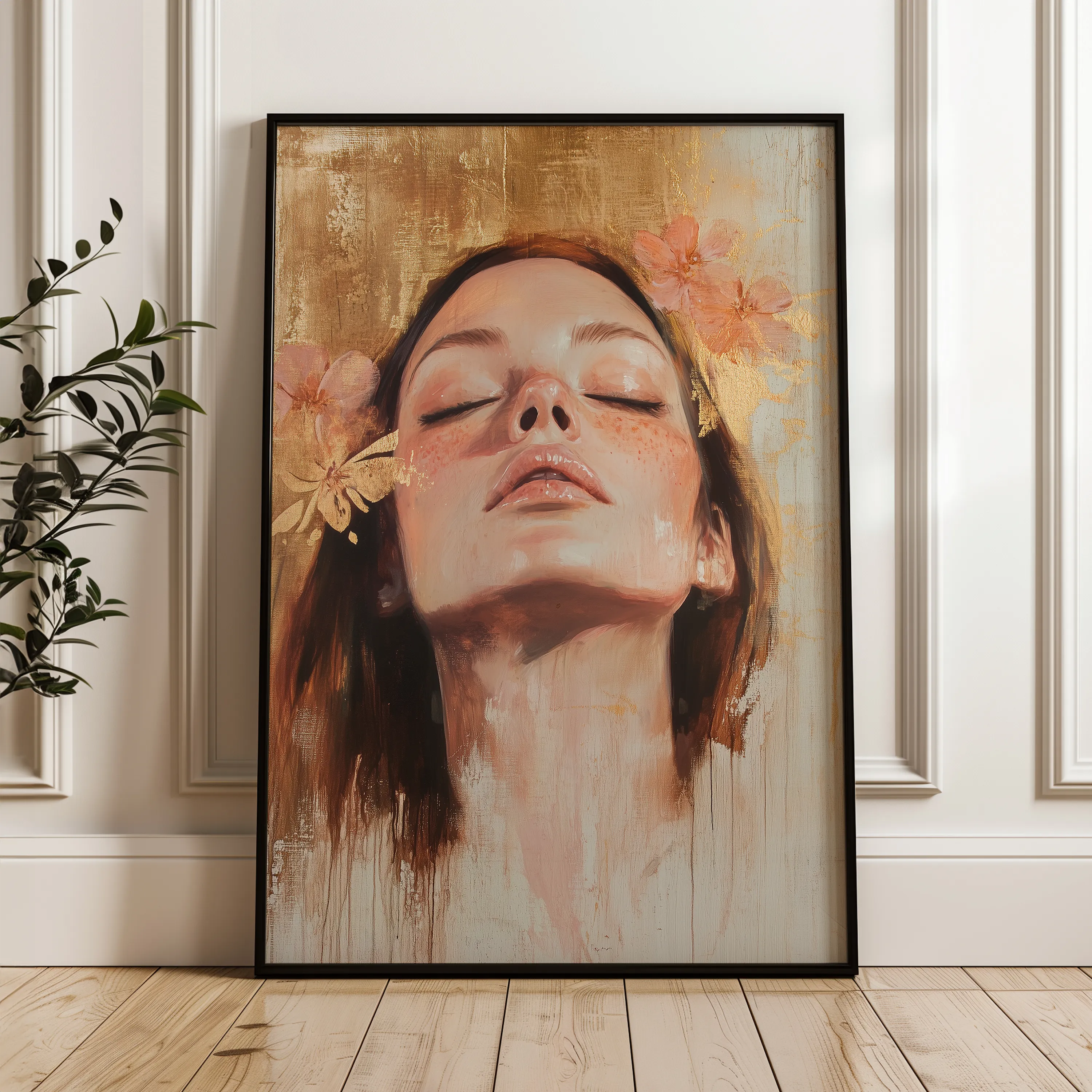 Portrait 187 Canvas Art 18" x 24" / 45 x 60 cm / Black