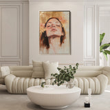 Portrait 187 Canvas Art 18" x 24" / 45 x 60 cm / Black