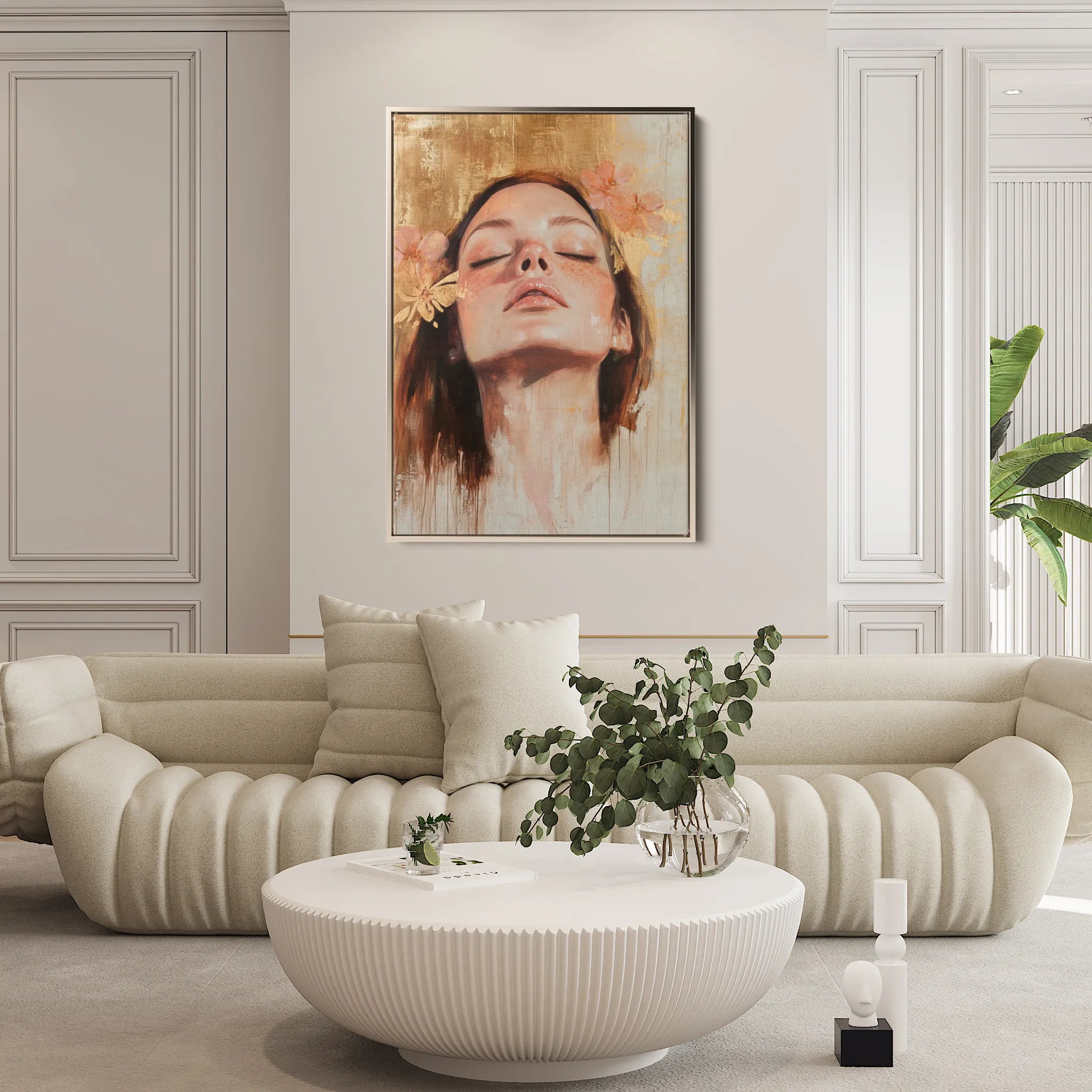 Portrait 187 Canvas Art 18" x 24" / 45 x 60 cm / Black