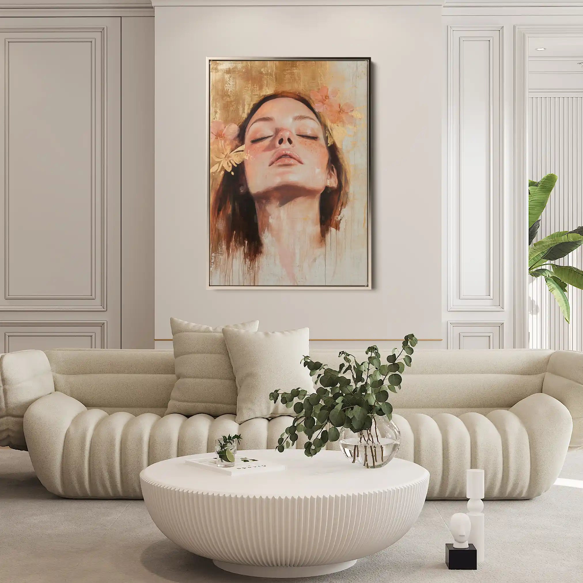 Portrait 187 Canvas Art 60 x 40 cm / Black