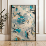 Abstract 1870 Canvas Art 18" x 24" / 45 x 60 cm / Black