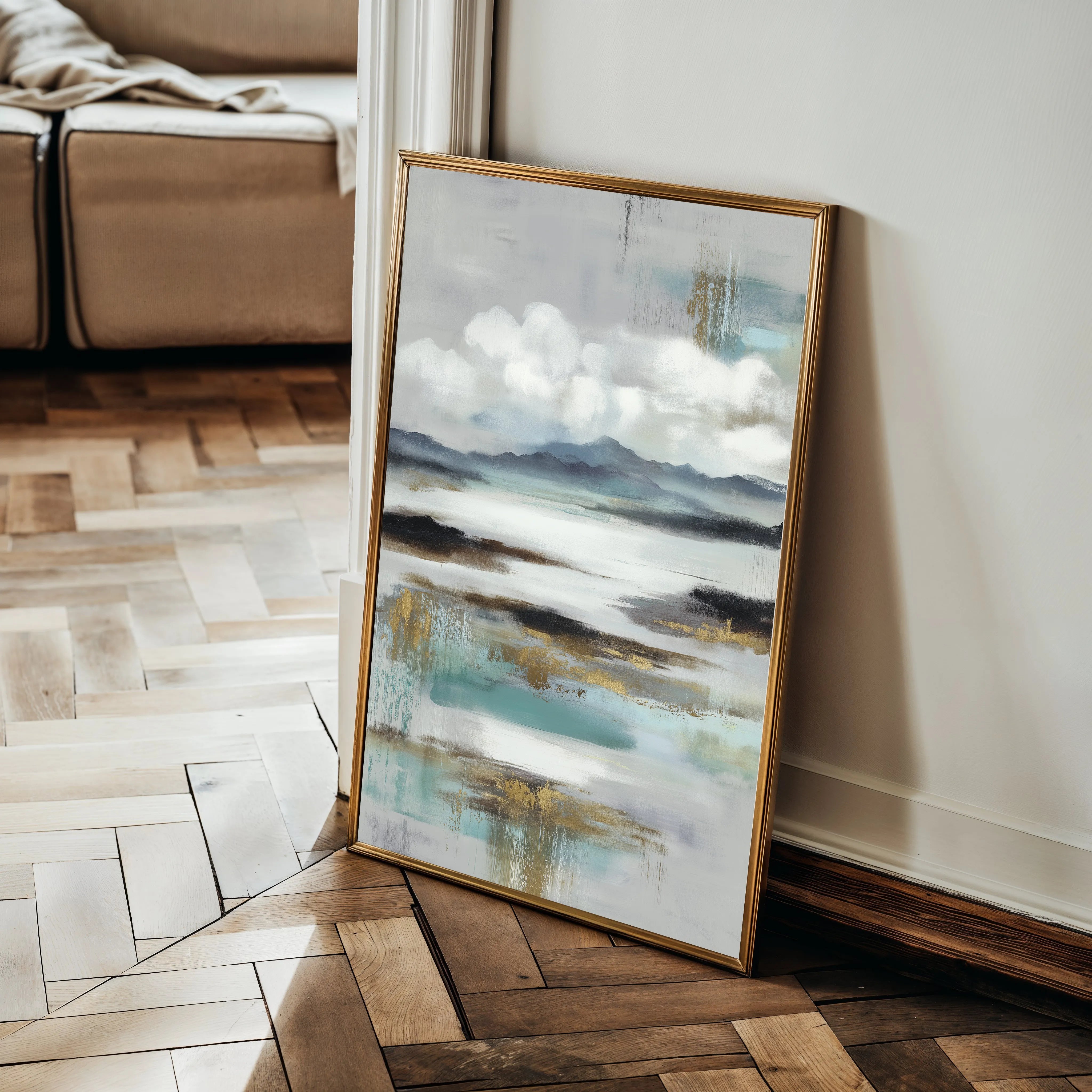 Abstract 1871 Canvas Art 18" x 24" / 45 x 60 cm / Black